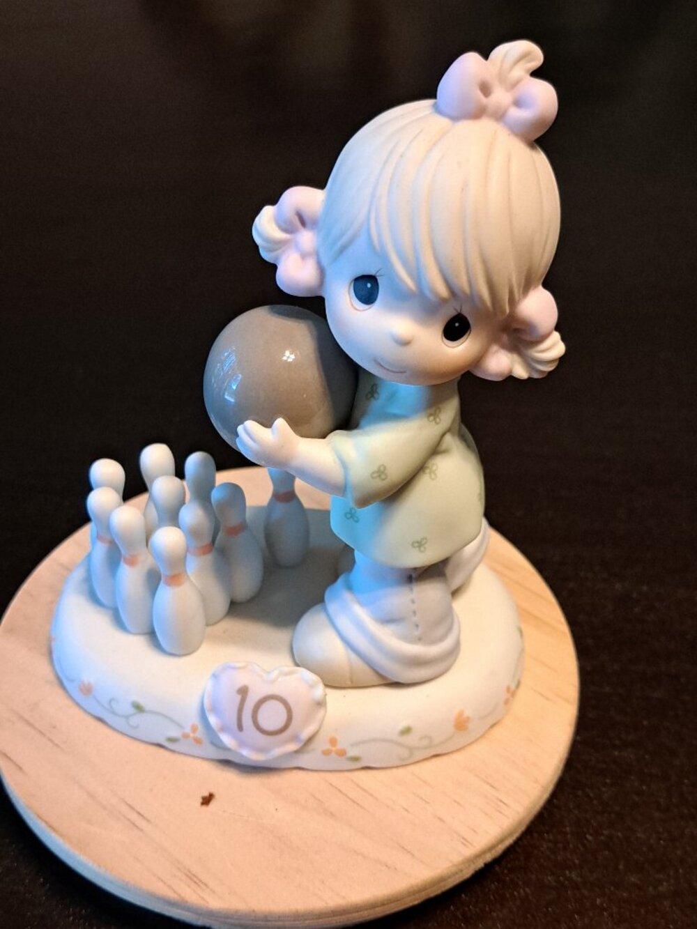 Precious Moments Growing in Grace Age 10 Girl Bowling Figurine 183873 No Box